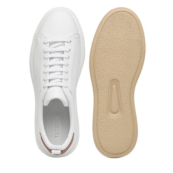 Beyaz Hakiki Deri Erkek Sneaker - E26I1AY57692-B69 - 6