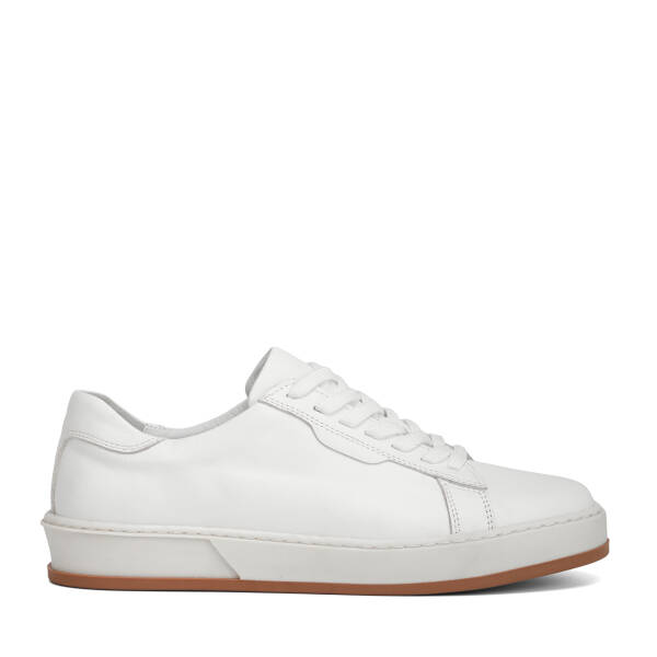 Beyaz Hakiki Deri Erkek Sneaker - E26I1AY57708-A26 - 1