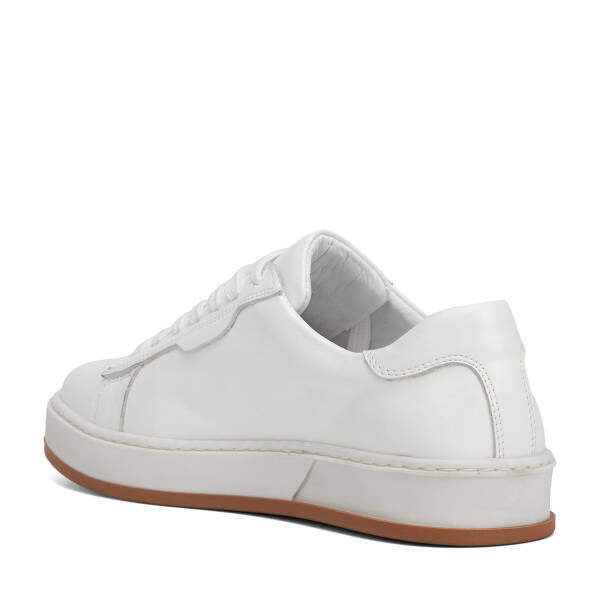 Beyaz Hakiki Deri Erkek Sneaker - E26I1AY57708-A26 - 4