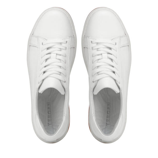 Beyaz Hakiki Deri Erkek Sneaker - E26I1AY57708-A26 - 5