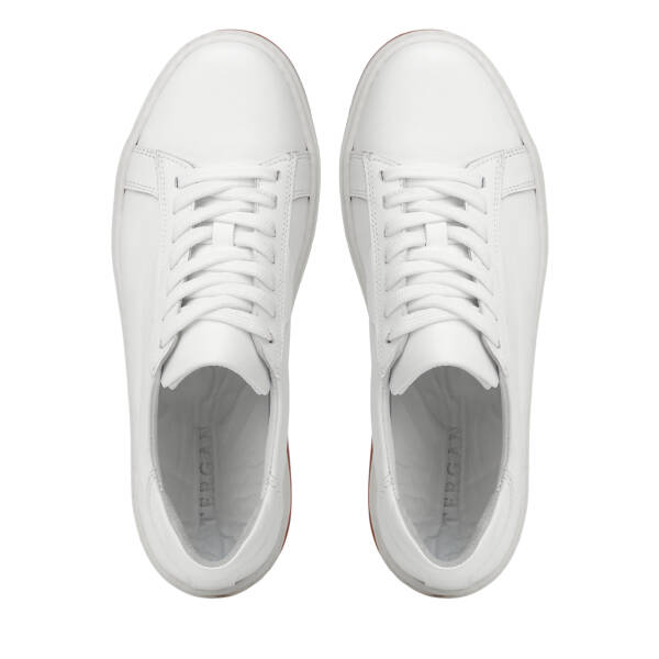 Beyaz Hakiki Deri Erkek Sneaker - E26I1AY57708-A26 - 5