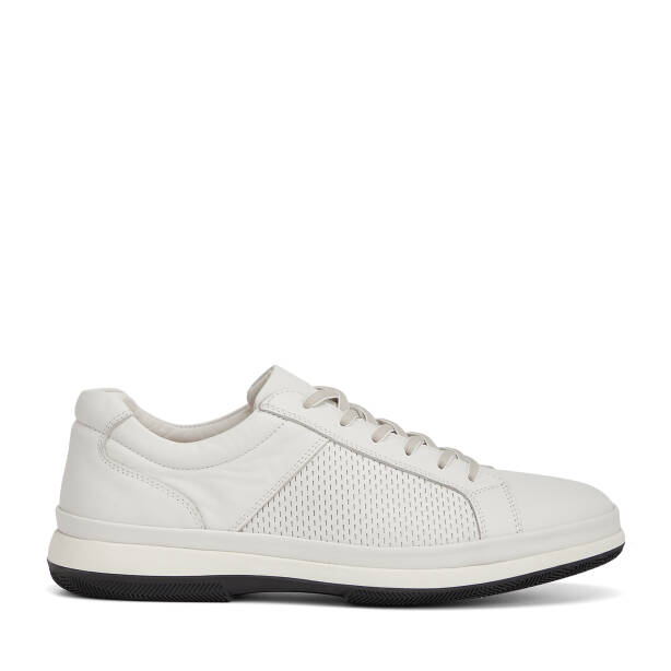 Beyaz Hakiki Deri Erkek Sneaker - E26I1AY57726-N3O 