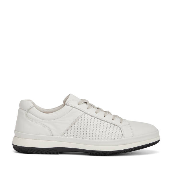 Beyaz Hakiki Deri Erkek Sneaker - E26I1AY57726-N3O - 1