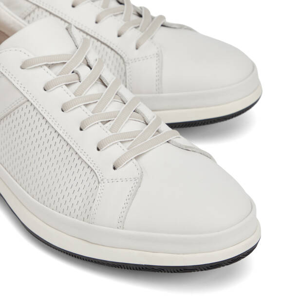 Beyaz Hakiki Deri Erkek Sneaker - E26I1AY57726-N3O - 3
