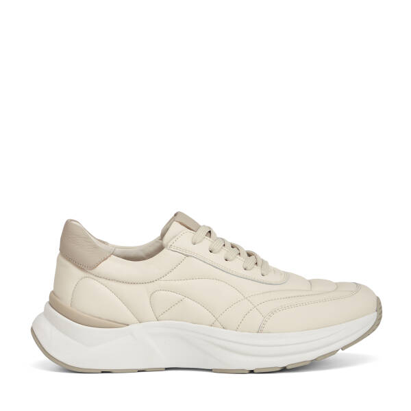 Beyaz Hakiki Deri Erkek Sneaker - E26I1AY57727-N3O - 1