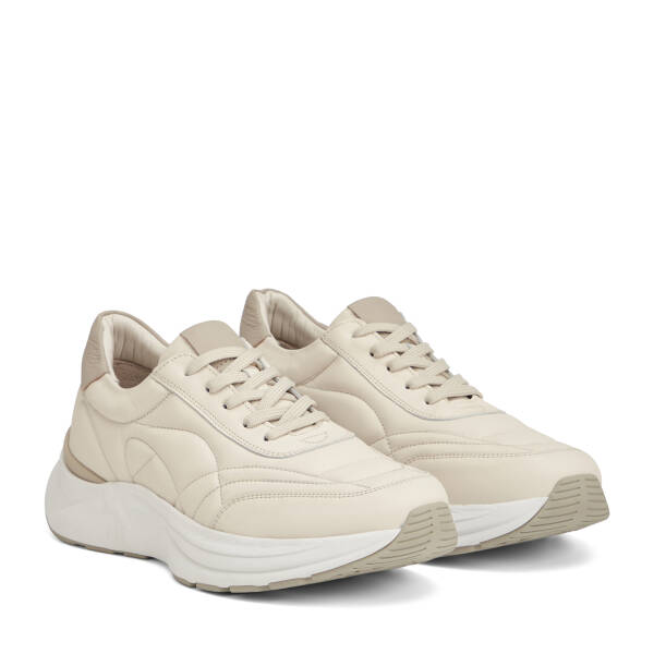 Beyaz Hakiki Deri Erkek Sneaker - E26I1AY57727-N3O - 2