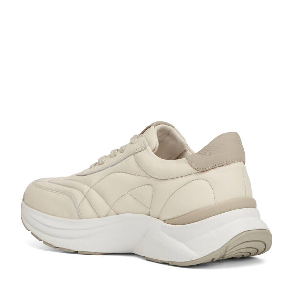 Beyaz Hakiki Deri Erkek Sneaker - E26I1AY57727-N3O - 4