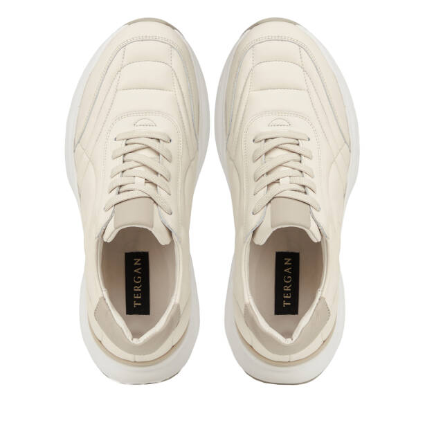 Beyaz Hakiki Deri Erkek Sneaker - E26I1AY57727-N3O - 5