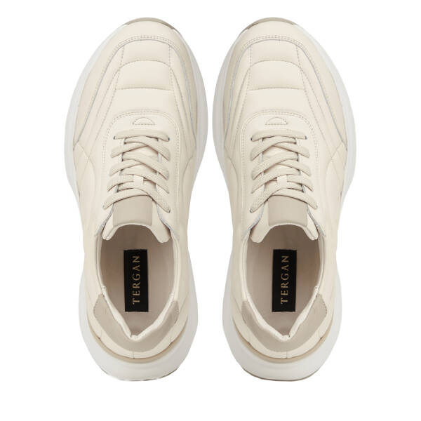 Beyaz Hakiki Deri Erkek Sneaker - E26I1AY57727-N3O - 5