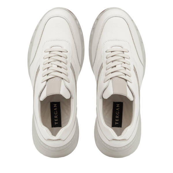 Beyaz Hakiki Deri Erkek Sneaker - E26I1AY57729-A26 - 5