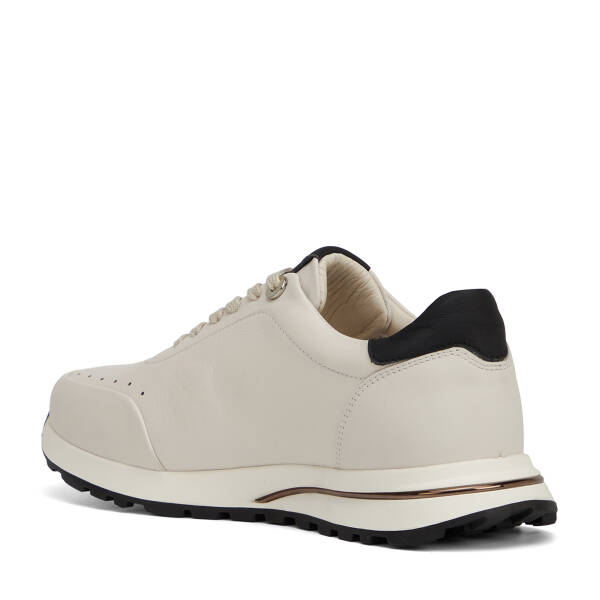 Beyaz Hakiki Deri Erkek Sneaker - E26I1AY57731-N3O - 4