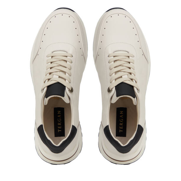 Beyaz Hakiki Deri Erkek Sneaker - E26I1AY57731-N3O - 5