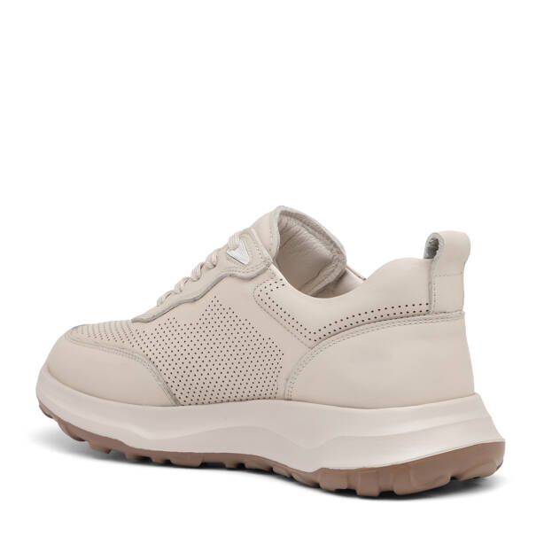 Beyaz Hakiki Deri Erkek Sneaker - E26I1AY57735-N3O - 4