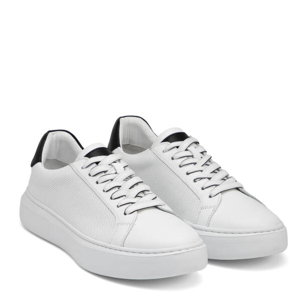 Beyaz Hakiki Deri Erkek Sneaker - E26I1AY57736-A26 - Tergan