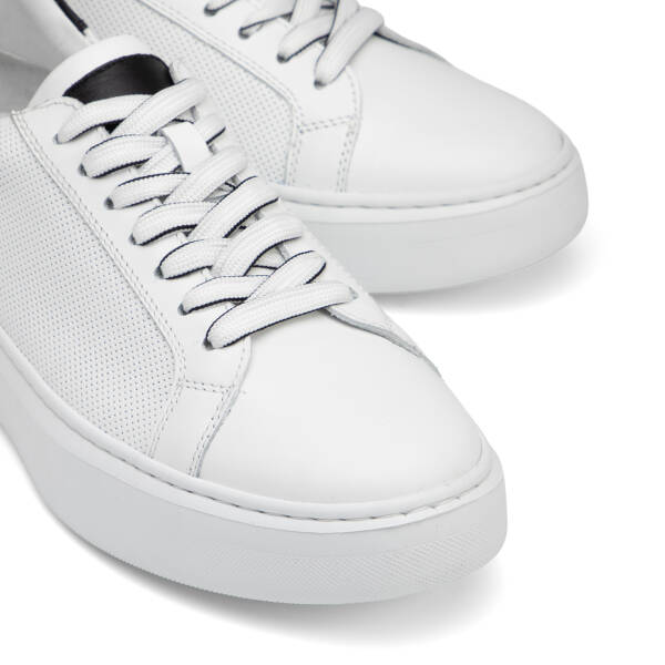 Beyaz Hakiki Deri Erkek Sneaker - E26I1AY57736-A26 - 3