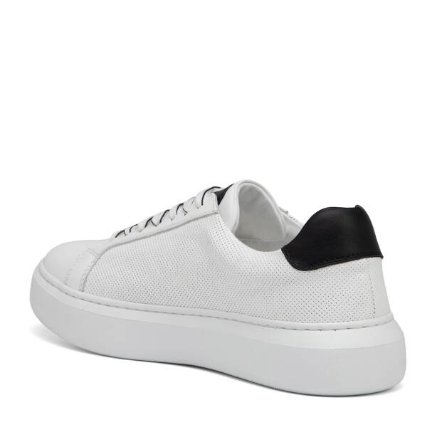 Beyaz Hakiki Deri Erkek Sneaker - E26I1AY57736-A26 - Tergan