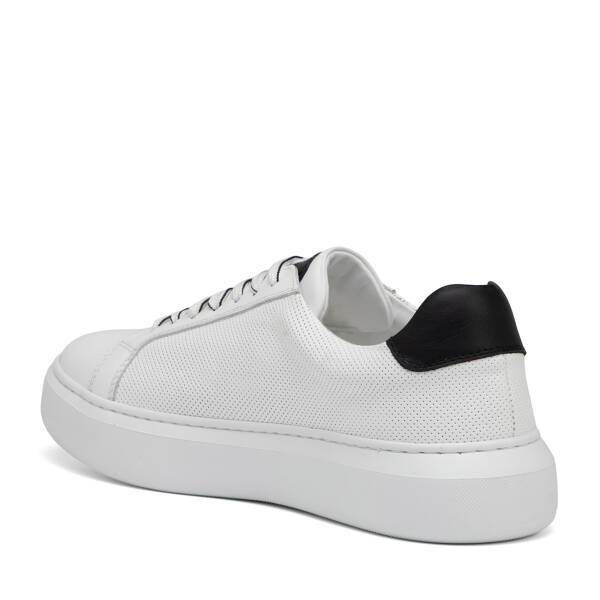 Beyaz Hakiki Deri Erkek Sneaker - E26I1AY57736-A26 - 4