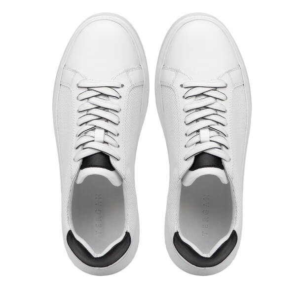 Beyaz Hakiki Deri Erkek Sneaker - E26I1AY57736-A26 - Tergan