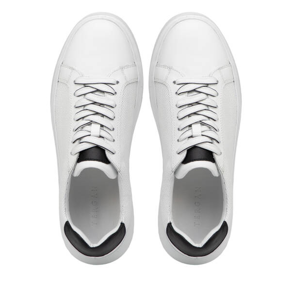 Beyaz Hakiki Deri Erkek Sneaker - E26I1AY57736-A26 - 5