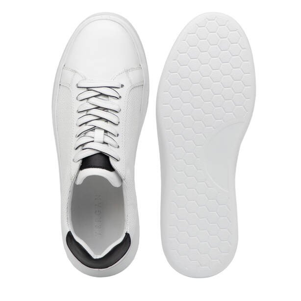 Beyaz Hakiki Deri Erkek Sneaker - E26I1AY57736-A26 - Tergan