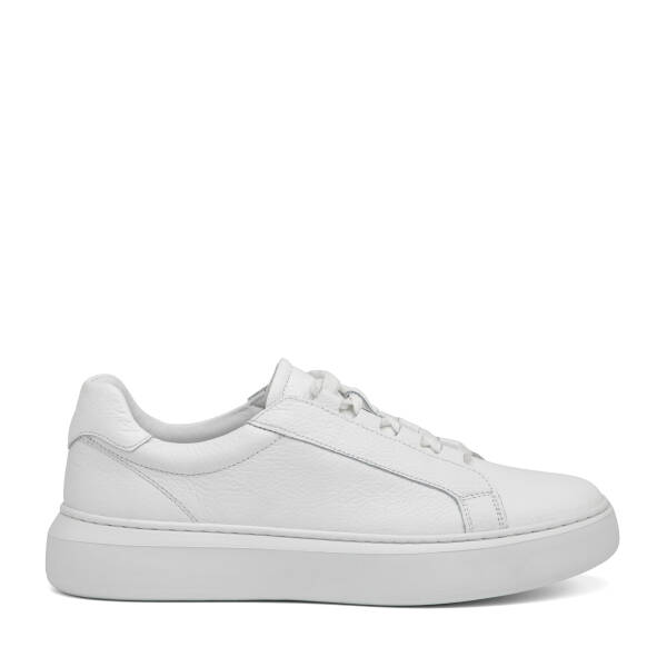 Beyaz Hakiki Deri Erkek Sneaker - E26I1AY57737-B69 - 1