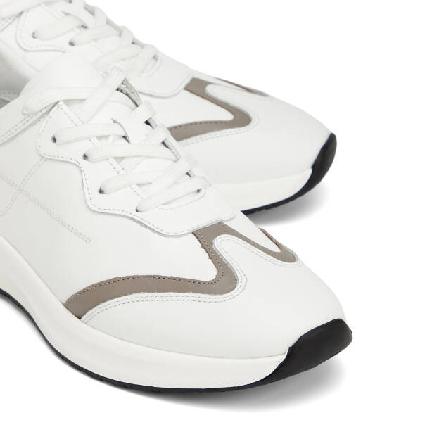 Beyaz Hakiki Deri Erkek Sneaker - E26I1AY57739-A26 - 3