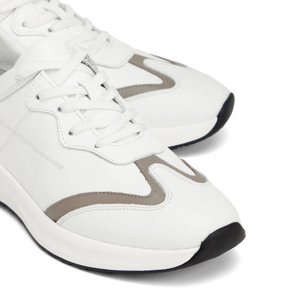 Beyaz Hakiki Deri Erkek Sneaker - E26I1AY57739-A26 - 3