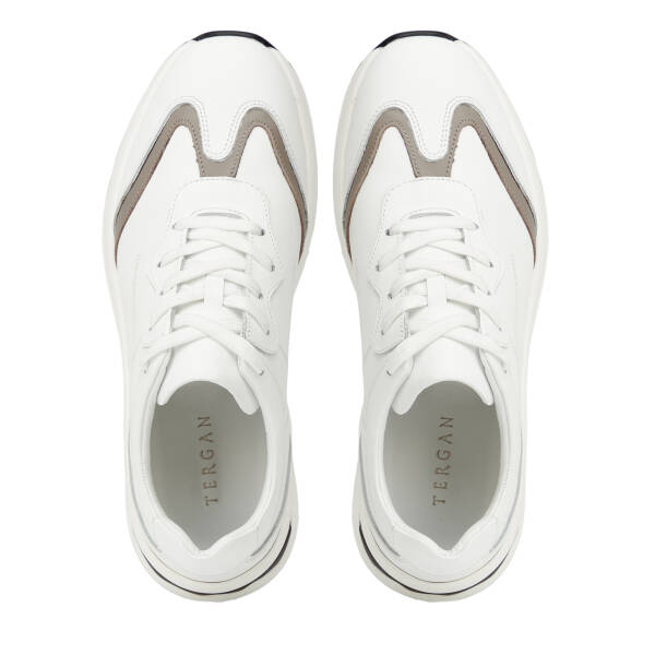 Beyaz Hakiki Deri Erkek Sneaker - E26I1AY57739-A26 - 5