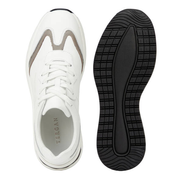 Beyaz Hakiki Deri Erkek Sneaker - E26I1AY57739-A26 - 6