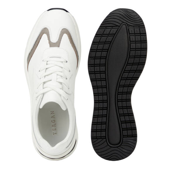 Beyaz Hakiki Deri Erkek Sneaker - E26I1AY57739-A26 - 6