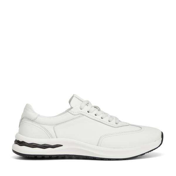 Beyaz Hakiki Deri Erkek Sneaker - E26I1AY57741-A26 - 1