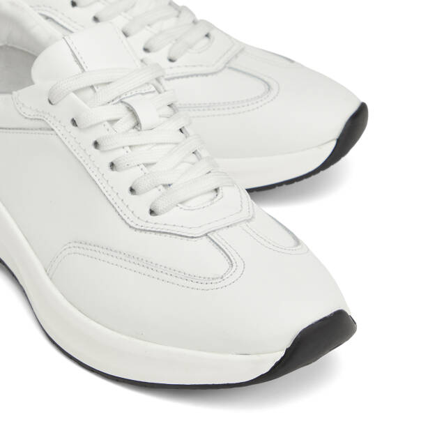 Beyaz Hakiki Deri Erkek Sneaker - E26I1AY57741-A26 - 3