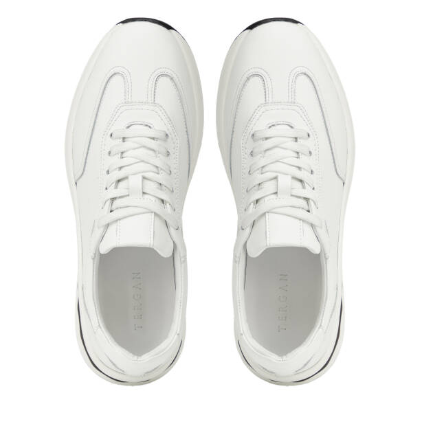 Beyaz Hakiki Deri Erkek Sneaker - E26I1AY57741-A26 - 5