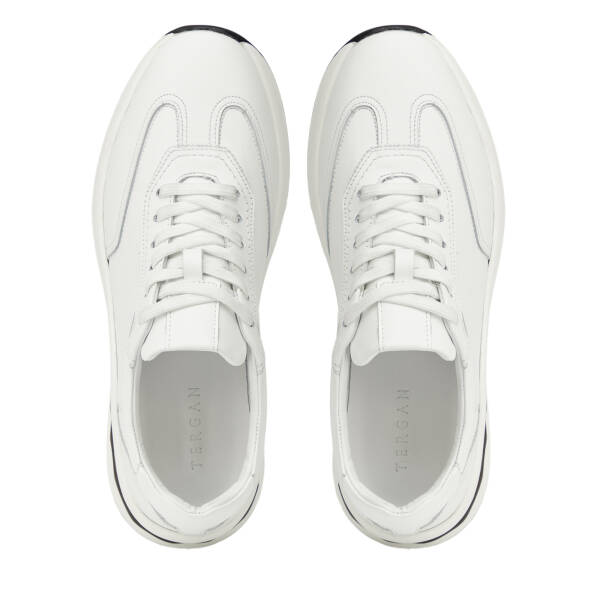 Beyaz Hakiki Deri Erkek Sneaker - E26I1AY57741-A26 - 5
