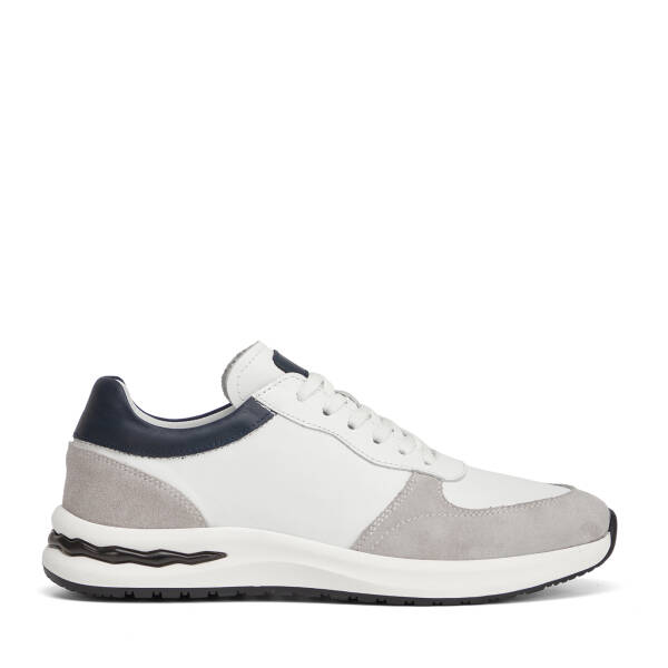 Beyaz Hakiki Deri Erkek Sneaker - E26I1AY57742-A9R - 1