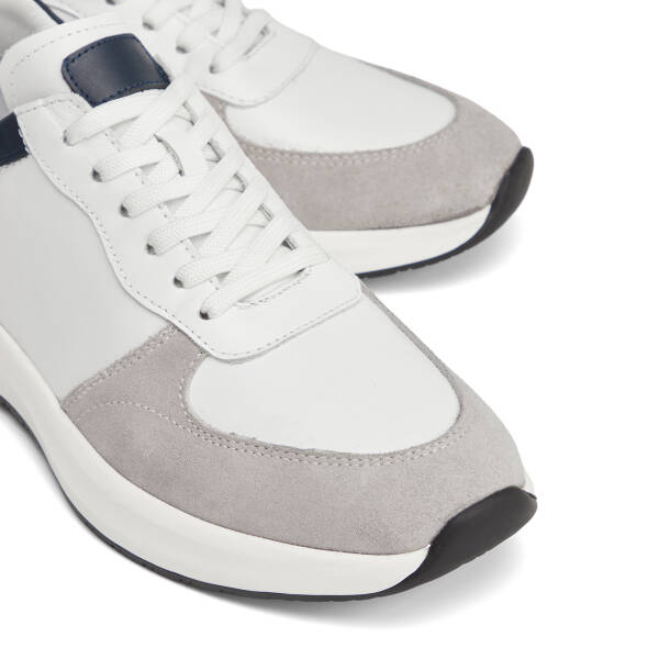 Beyaz Hakiki Deri Erkek Sneaker - E26I1AY57742-A9R - 3