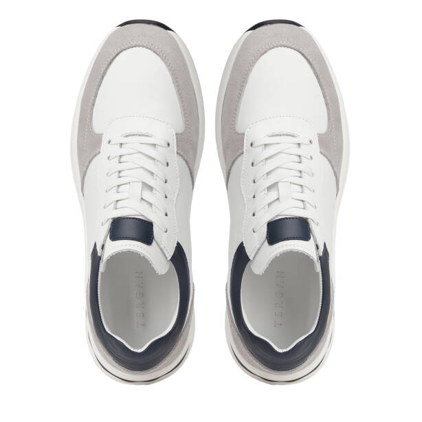 Beyaz Hakiki Deri Erkek Sneaker - E26I1AY57742-A9R - 5