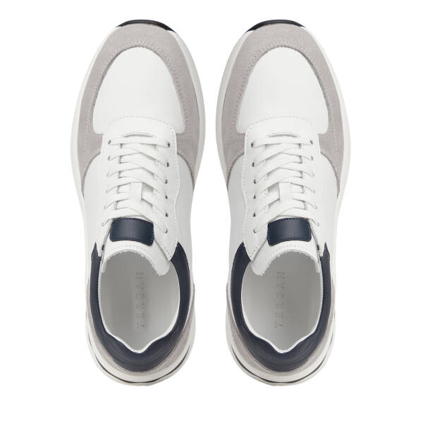 Beyaz Hakiki Deri Erkek Sneaker - E26I1AY57742-A9R - 5