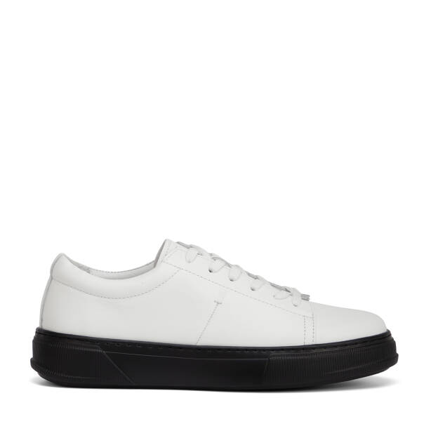 Beyaz Hakiki Deri Erkek Sneaker - E26I1AY57750-A26 - 1