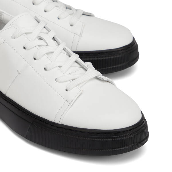 Beyaz Hakiki Deri Erkek Sneaker - E26I1AY57750-A26 - 3