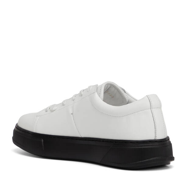 Beyaz Hakiki Deri Erkek Sneaker - E26I1AY57750-A26 - 4