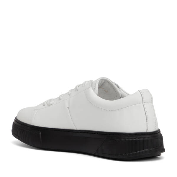 Beyaz Hakiki Deri Erkek Sneaker - E26I1AY57750-A26 - 4