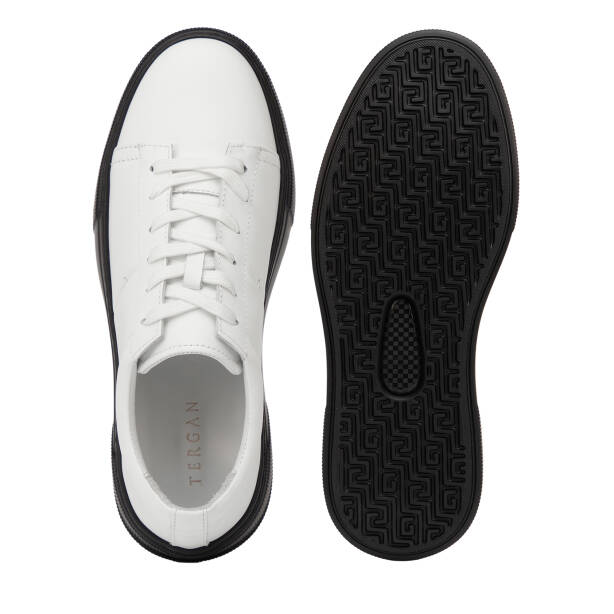 Beyaz Hakiki Deri Erkek Sneaker - E26I1AY57750-A26 - 6