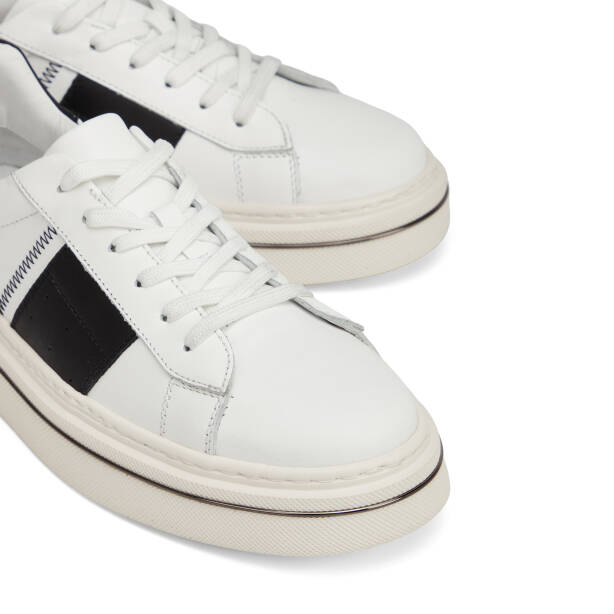 Beyaz Hakiki Deri Erkek Sneaker - E26I1AY57755-C52 - 3