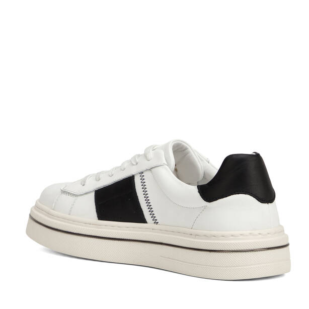 Beyaz Hakiki Deri Erkek Sneaker - E26I1AY57755-C52 - 4