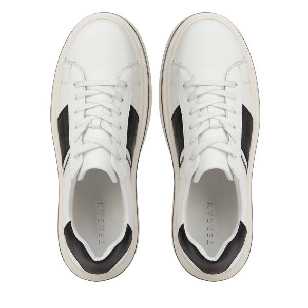 Beyaz Hakiki Deri Erkek Sneaker - E26I1AY57755-C52 - 5