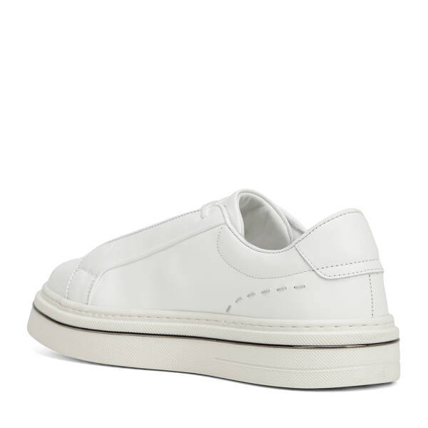 Beyaz Hakiki Deri Erkek Sneaker - E26I1AY57756-A26 - 4