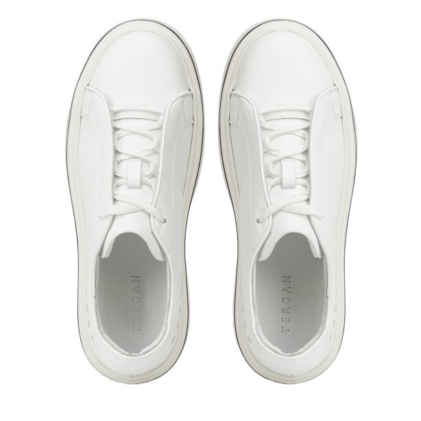 Beyaz Hakiki Deri Erkek Sneaker - E26I1AY57756-A26 - 5