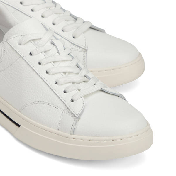 Beyaz Hakiki Deri Erkek Sneaker - E26I1AY57758-B69 - 3