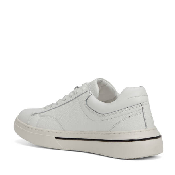 Beyaz Hakiki Deri Erkek Sneaker - E26I1AY57758-B69 - 4